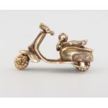 A 9ct yellow gold moped charm 3.9 grams