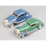 Two Triang Minic clockwork model cars complete with keys