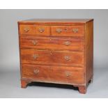 A 19th Century mahogany with inlaid satinwood stringing chest of 2 short and 3 long drawers with