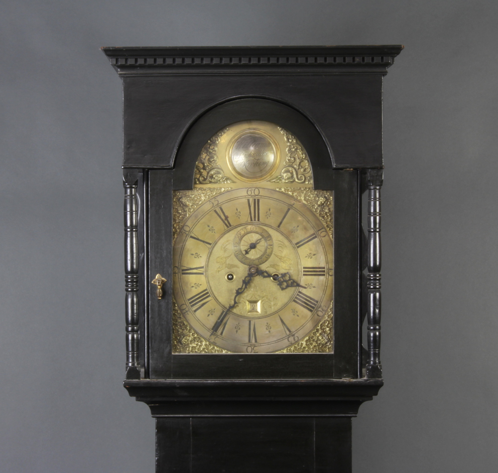 William Risbridger of Dorking, an 8 day striking longcase clock with 30cm arched dial marked William