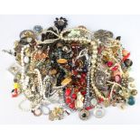 A quantity of costume jewellery including necklaces