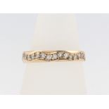 A 9ct yellow gold diamond ring size O, 2.1 grams