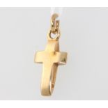 A 9ct yellow gold cross pendant, 4 grams