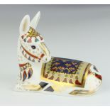 A Royal Crown Derby signature limited edition paperweight of a seated Donkey "Thistle" for Grovier's