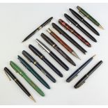 16 various fountain pens