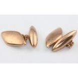 A pair of 9ct yellow gold cufflinks 4.4 grams