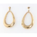 A pair of 9ct yellow gold hollow earrings 1.9 grams