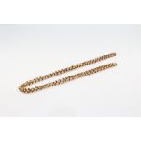 A 9ct yellow gold box link necklace 48cm, 5.1 grams