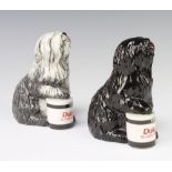 A Royal Doulton Dulux dog dated 2011, black 14cm and one other in white