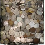 A large quantity of mainly UK coinage