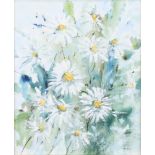 Alan King (1946-2013), oil on board signed, "Daisies" dated 1998, labelled to the reverse 29cm x