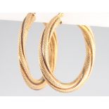 A pair of 9ct yellow gold hollow earrings 2.5 grams