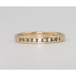 A 9ct yellow gold diamond ring 1.7 grams, size P