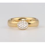 An 18ct yellow gold diamond ring, 8.6 grams, size K