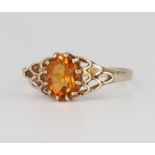 A 9ct yellow gold citrine set ring 1.9 grams, size P