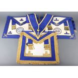 A quantity of Masonic regalia, 3 Provincial Grand Officers full dress aprons and collars and 2