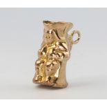 A 9ct yellow gold Toby jug charm, 1.5 grams