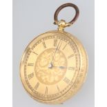 A lady's Edwardian 18ct yellow gold fob watch 35mm