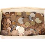 A large box of mainly pre-decimal UK coinage