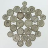 A quantity of pre-1947 coinage 260 grams