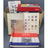 A Stanley Gibbons Special GB stamp album, 4 albums of world stamps including GB, Ceylon, Colonies, 5