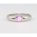 An 18ct white gold gem set ring 7 grams