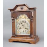 Philip Haas, a 19th Century striking mantel clock with silvered dial and Arabic numerals contained