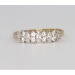 A 9ct yellow gold paste set ring, 1.6 grams, size M 1/2