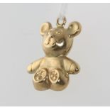 A 9ct yellow gold teddybear charm, 1.6 grams