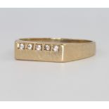 A 9ct yellow gold paste set ring, 3.7 grams, size Y