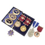 Two silver gilt Masonic Past Zeds jewels Bright Morning Star Chapter no.6245, 3 silver gilt