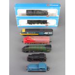 Two Airfix 54150-1 Prairie tank locomotives boxed, a Hornby locomotive Golden Fleece (no tender),