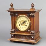 A 19th Century Continental 8 day striking bracket clock with paper dial and Arabic numerals