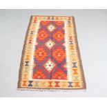 A red, blue and green ground Maimana Kilim rug 135cm x 78cm