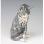 A Royal Copenhagen figure of a seated cat 340 19cm