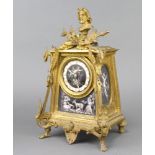 Japy Freres, a French 19th Century 8 day striking mantel clock contained in a gilt ormolu case