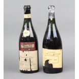 A bottle of 1947 Caves de La Maison Prunier Vouvray (label torn) together with a bottle of Coteaux