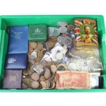 A quantity of mainly UK coinage including commemorative crowns etc