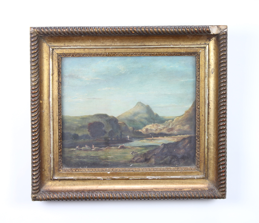 Alfred Wilson, oil on canvas unsigned, "On The Wye" 25cm x 29cm - Image 2 of 2