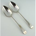 A pair of George IV silver table spoons Newcastle 1820, 120 grams