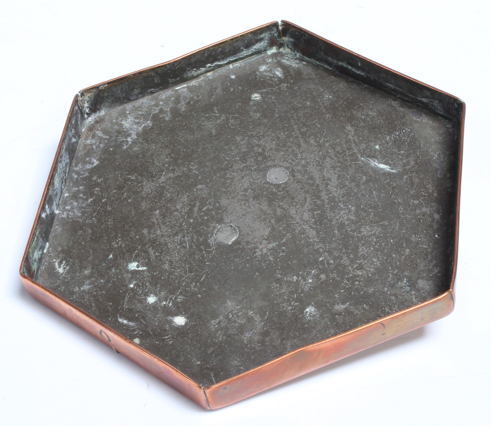 Jones Bros. 4 Down Street, W. A 19th Century hexagonal lidded copper jelly/ice cream mould marked - Image 3 of 3