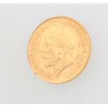 A gold half sovereign, 1914