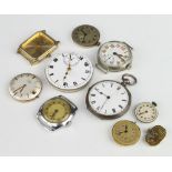 A gentleman's metal cased wristwatch with seconds at 6 o'clock and minor movements