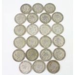 A quantity of 1921 half crowns, 303 grams