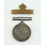 A British War medal to 4875 Pte.R.G.Cole 9/Lond.R together with an Imperial Service badge