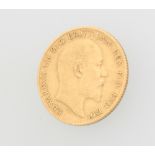 A gold half sovereign, 1906