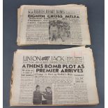 Ten editions of "8th Army News" 11th September 1943, 13th September 1943, 15th September 1943,