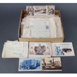 A collection of ephemera, letters and postcards relating to the Second World War