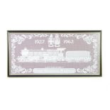 Embroidery, Great Western Railway 1927-1962 6000 King George V, 31cm x 67cm