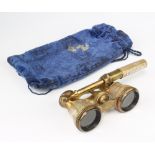 A pair of Victorian gilt and mother of pearl opera glasses